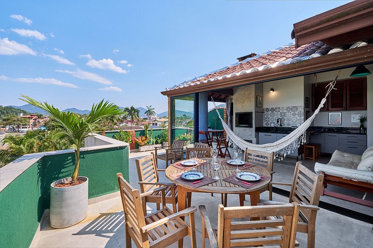 Af-52 Cobertura Pé na Areia, Linda, Ar, Espaço Gourmet, Recé