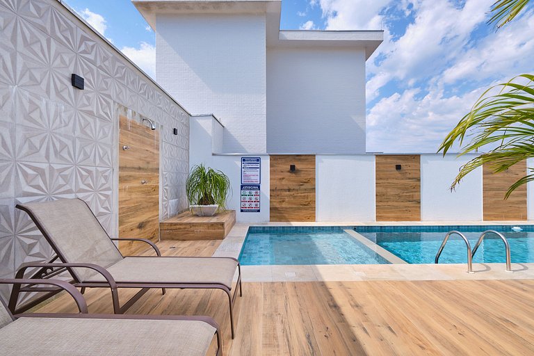 Af-39 Novo, ar, piscina, pertinho de tudo!