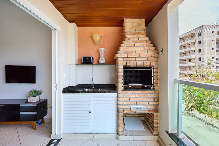AF-11 Varanda gourmet, ar, piscina, próximo praias