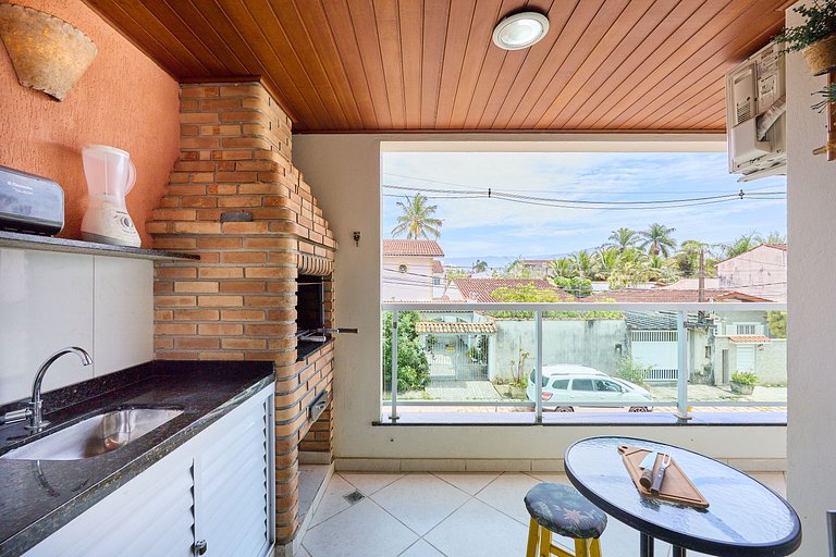 AF-11 Varanda gourmet, ar, piscina, próximo praias