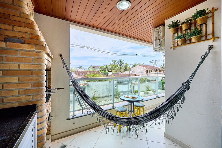 AF-11 Varanda gourmet, ar, piscina, próximo praias