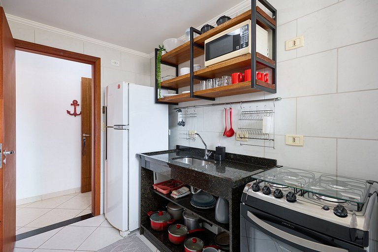 AF-11 Varanda gourmet, ar, piscina, próximo praias