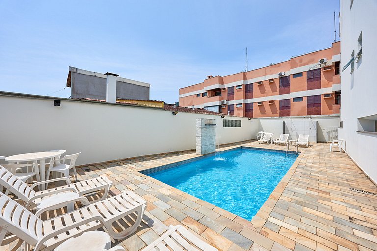 AF-11 Varanda gourmet, ar, piscina, próximo praias