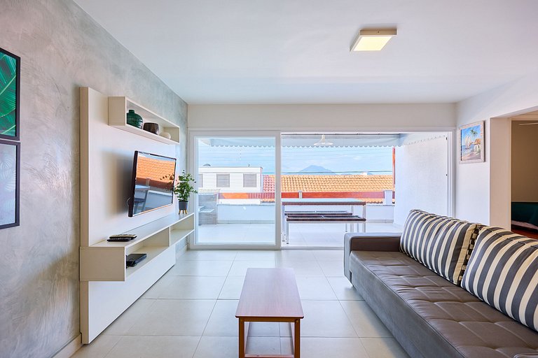 Af-61 Vista Mar, Lazer Completo, Ar, 3 Dorm