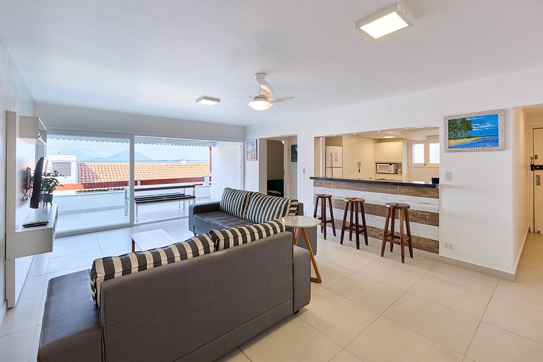 Af-61 Vista Mar, Lazer Completo, Ar, 3 Dorm