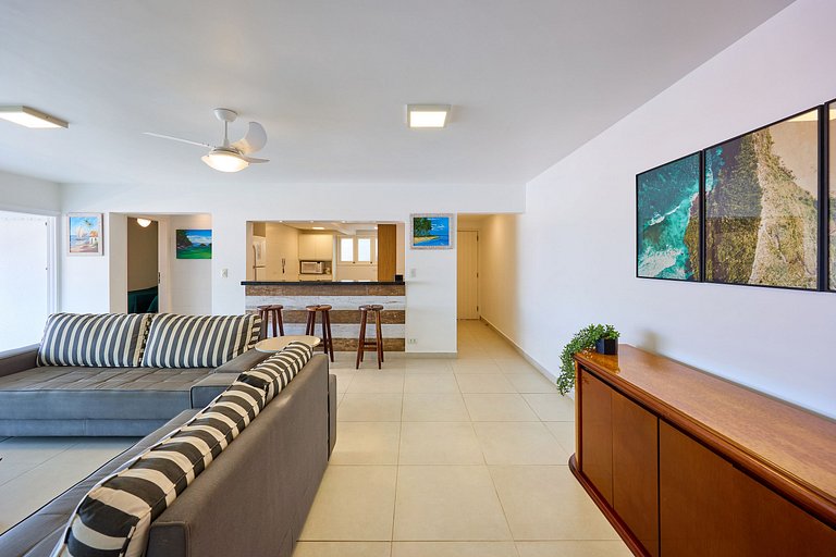 Af-61 Vista Mar, Lazer Completo, Ar, 3 Dorm