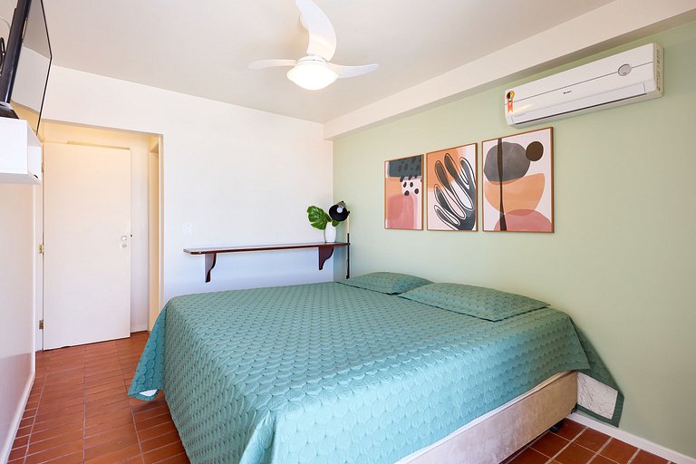 Af-61 Vista Mar, Lazer Completo, Ar, 3 Dorm