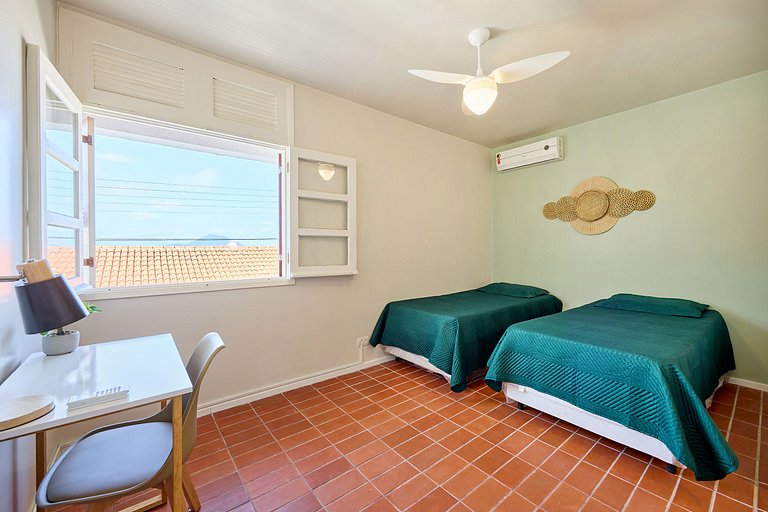 Af-61 Vista Mar, Lazer Completo, Ar, 3 Dorm