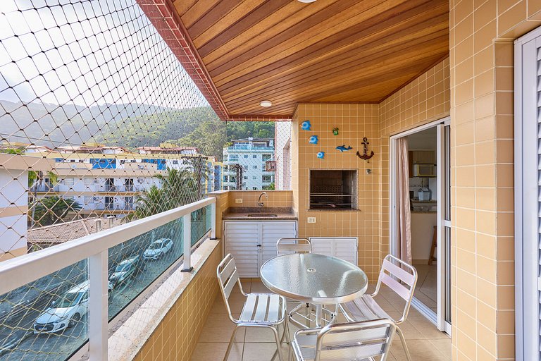 Af-62 Praia Grande Pé na Areia, Ar, 3 Dorm, 8 pessoas
