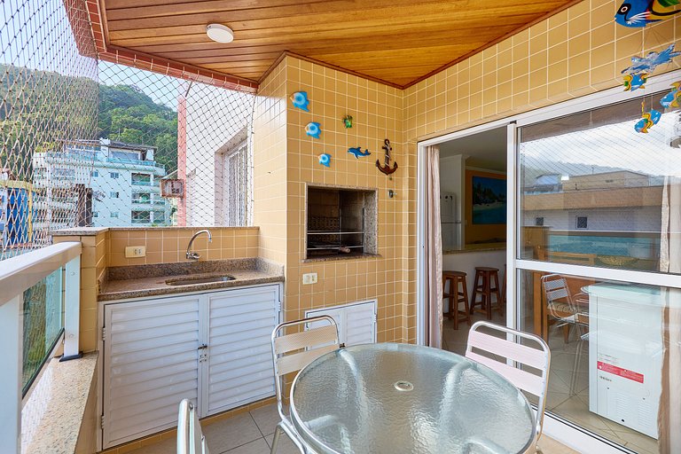 Af-62 Praia Grande Pé na Areia, Ar, 3 Dorm, 8 pessoas