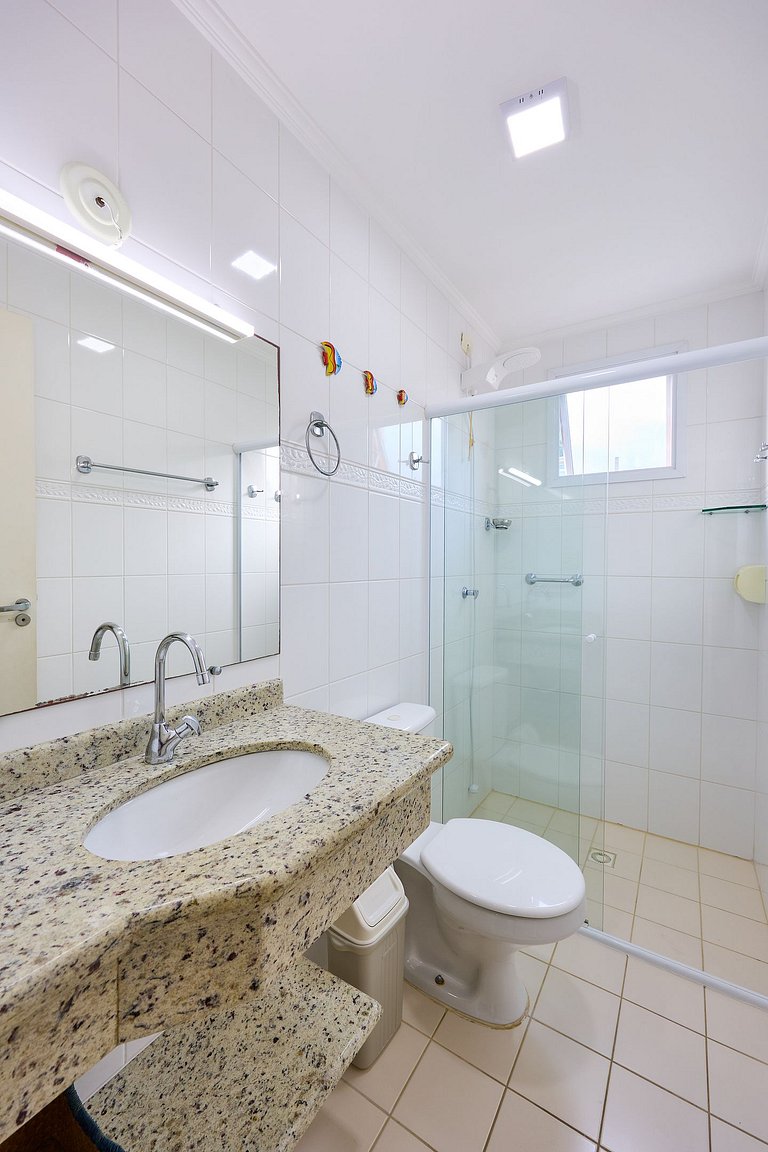 Af-62 Praia Grande Pé na Areia, Ar, 3 Dorm, 8 pessoas