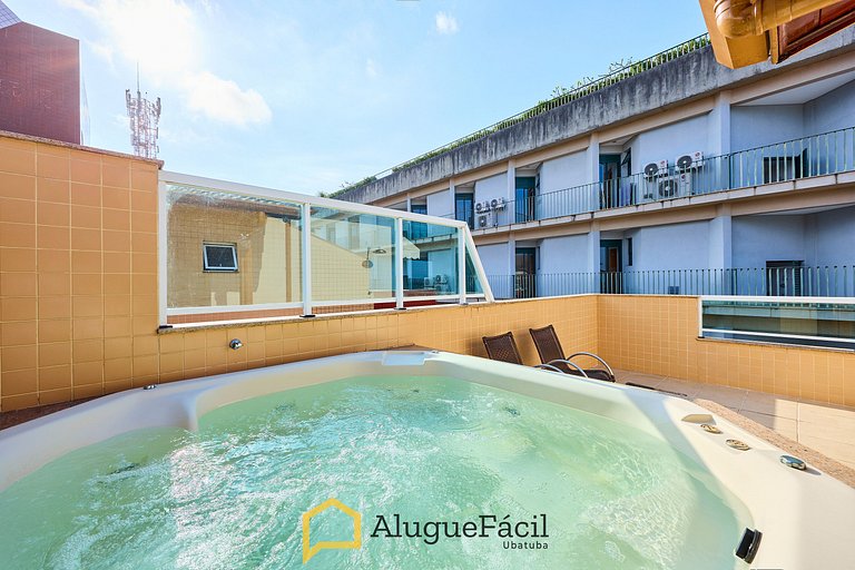 Af-74 Cobertura Pé na Areia, 4 dorm, 5 banheiros, 10 pessoas