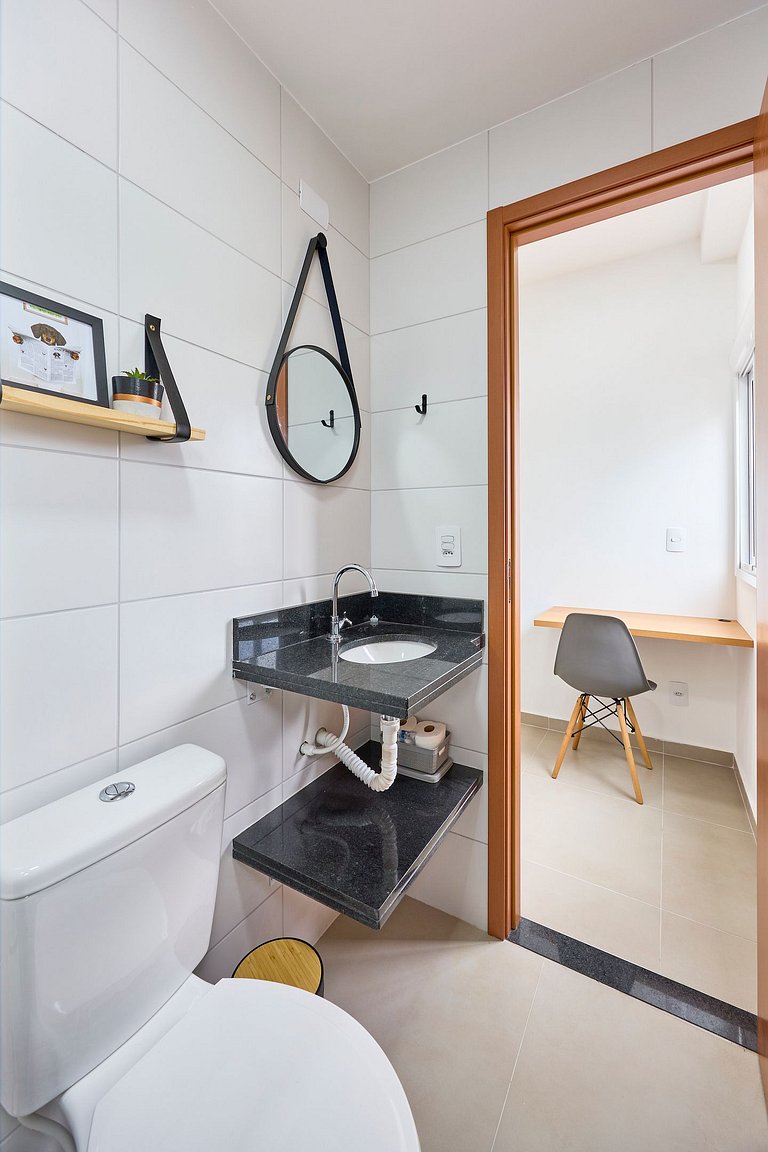 AF-80 Itaguá: Apto Novo c/ Piscina, Varanda e Ar