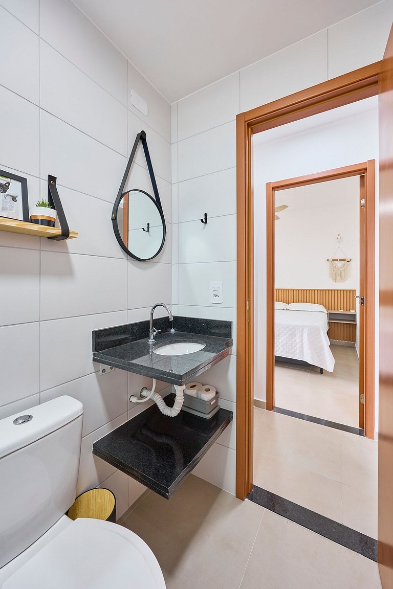 AF-80 Itaguá: Apto Novo c/ Piscina, Varanda e Ar