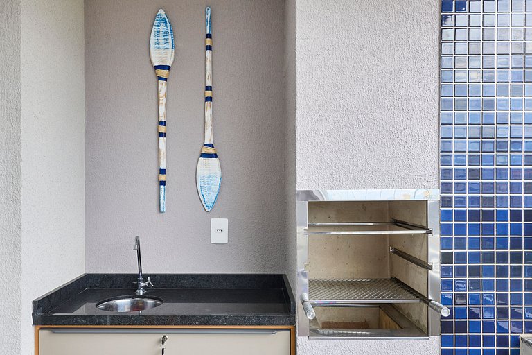 Itaguá: Apto Novo c/ Piscina, Varanda e Ar Cond.