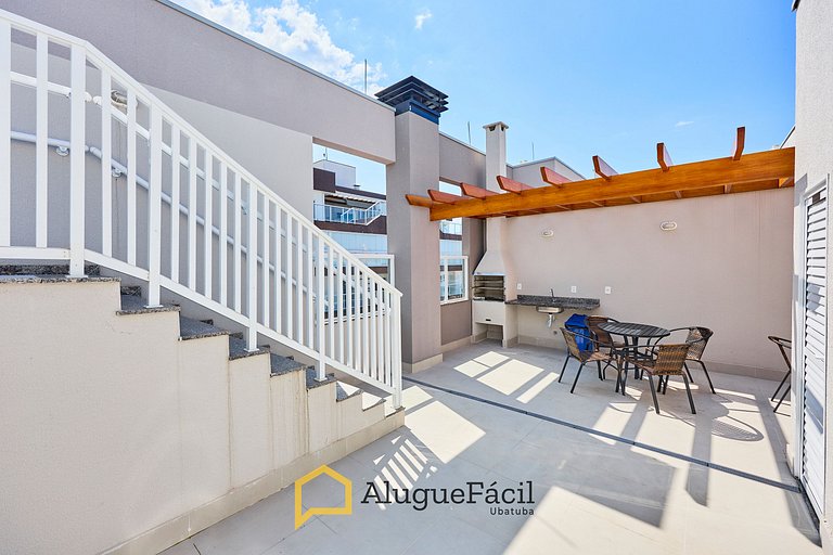 Itaguá: Apto Novo c/ Piscina, Varanda e Ar Cond.