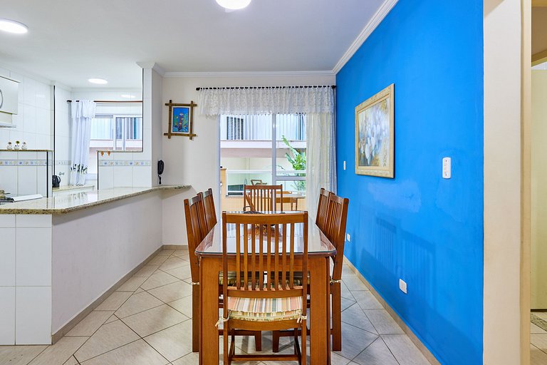 Af-14 Praia Grande Pé na Areia, Ar, 2 Dorm