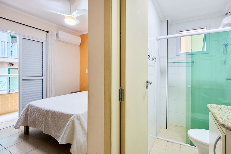 Af-14 Praia Grande Pé na Areia, Ar, 2 Dorm