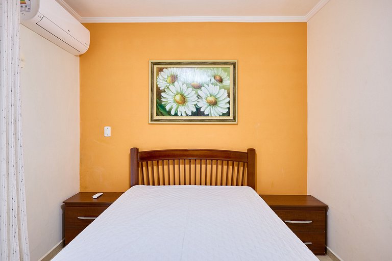Af-14 Praia Grande Pé na Areia, Ar, 2 Dorm