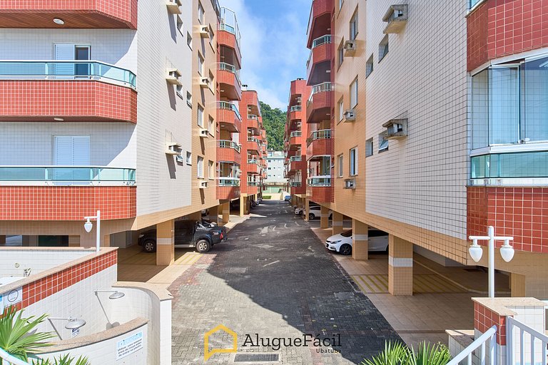 Af-14 Praia Grande Pé na Areia, Ar, 2 Dorm