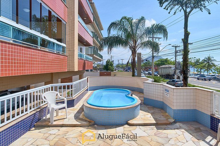 Af-14 Praia Grande Pé na Areia, Ar, 2 Dorm