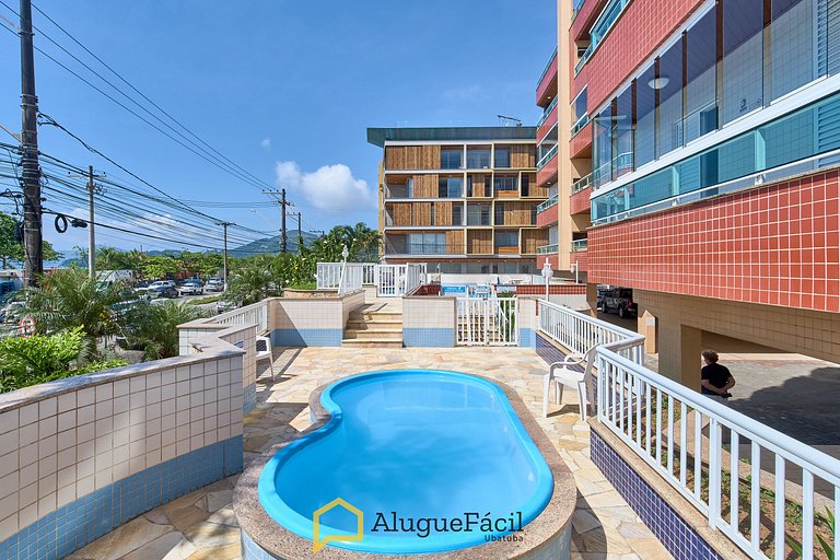 Af-14 Praia Grande Pé na Areia, Ar, 2 Dorm