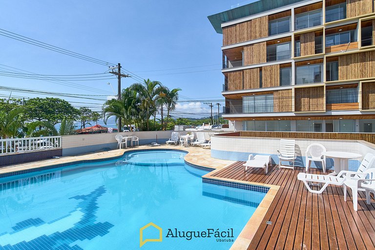 Af-14 Praia Grande Pé na Areia, Ar, 2 Dorm