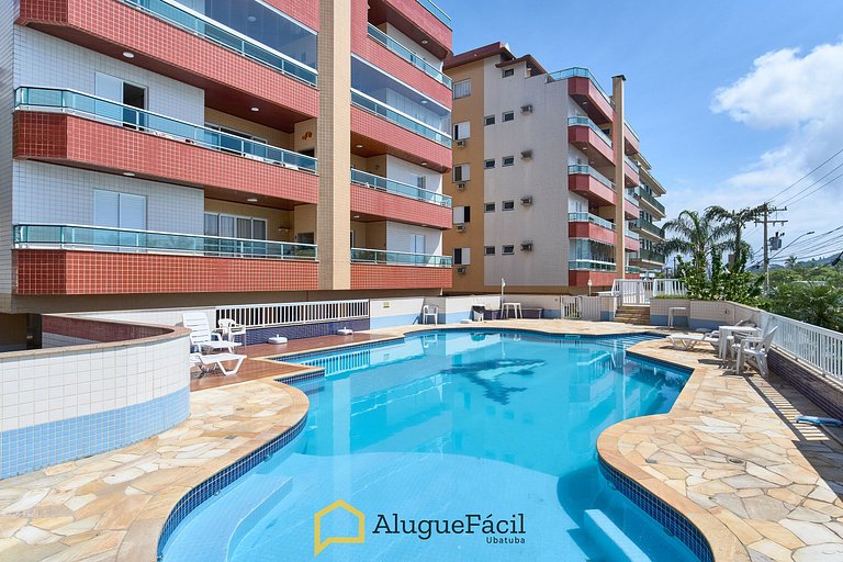 Af-14 Praia Grande Pé na Areia, Ar, 2 Dorm