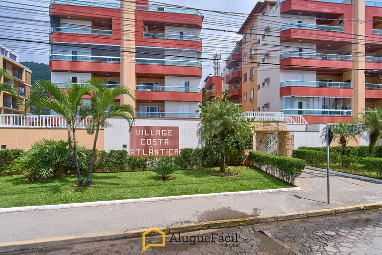 Af-14 Praia Grande Pé na Areia, Ar, 2 Dorm